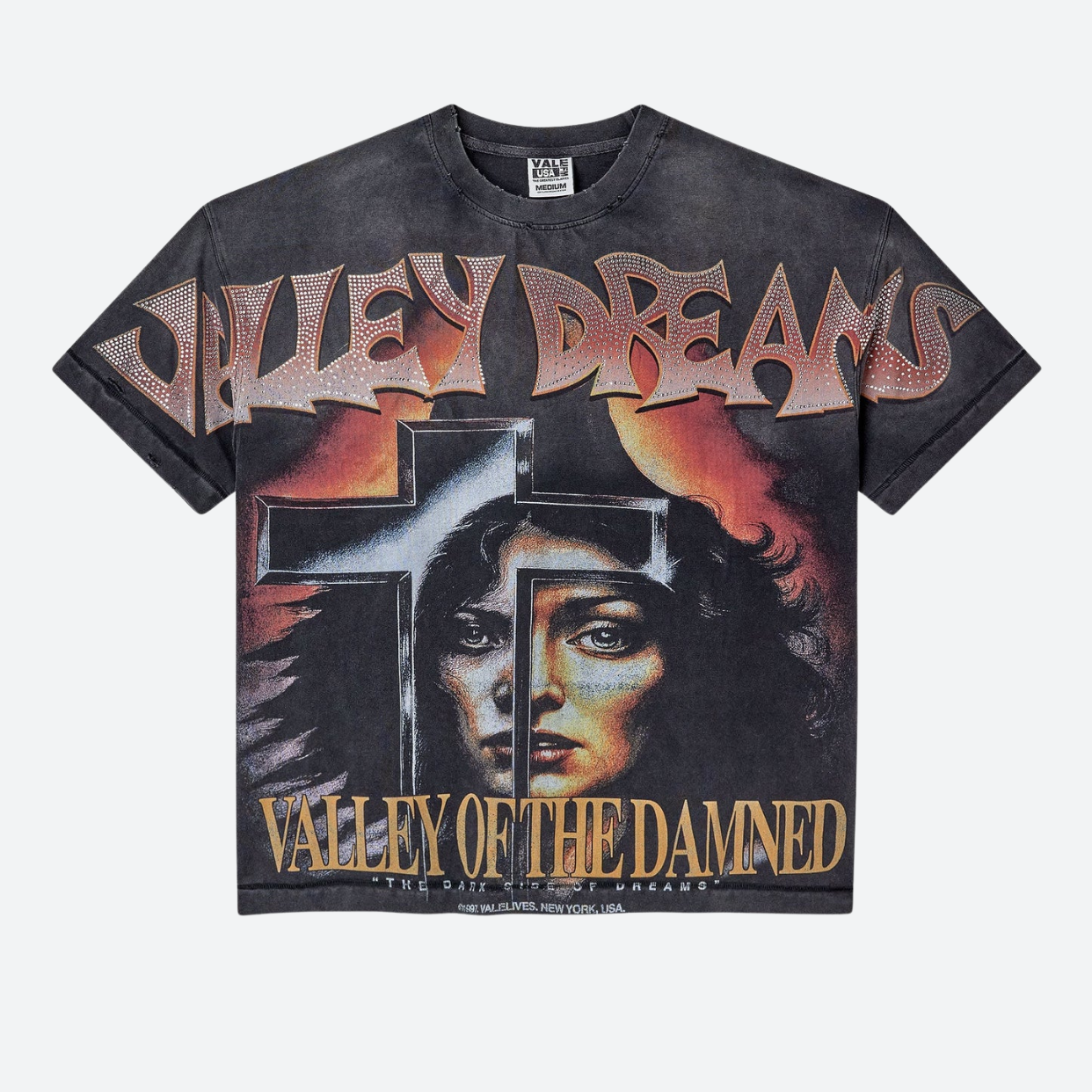 VALE FOREVER TEE 'DAMNED BLING BLACK'