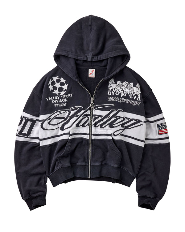 VALE FOREVER ZIP-UP 'BLACK CURSIVE'