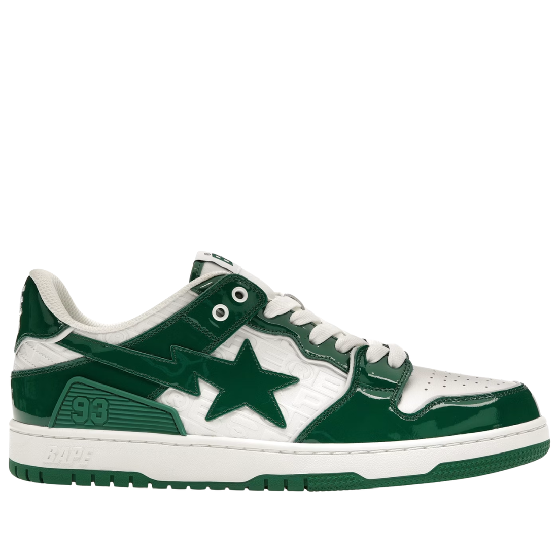 BAPE BAPE SK8 STA LOW 'GREEN WHITE PATENT'