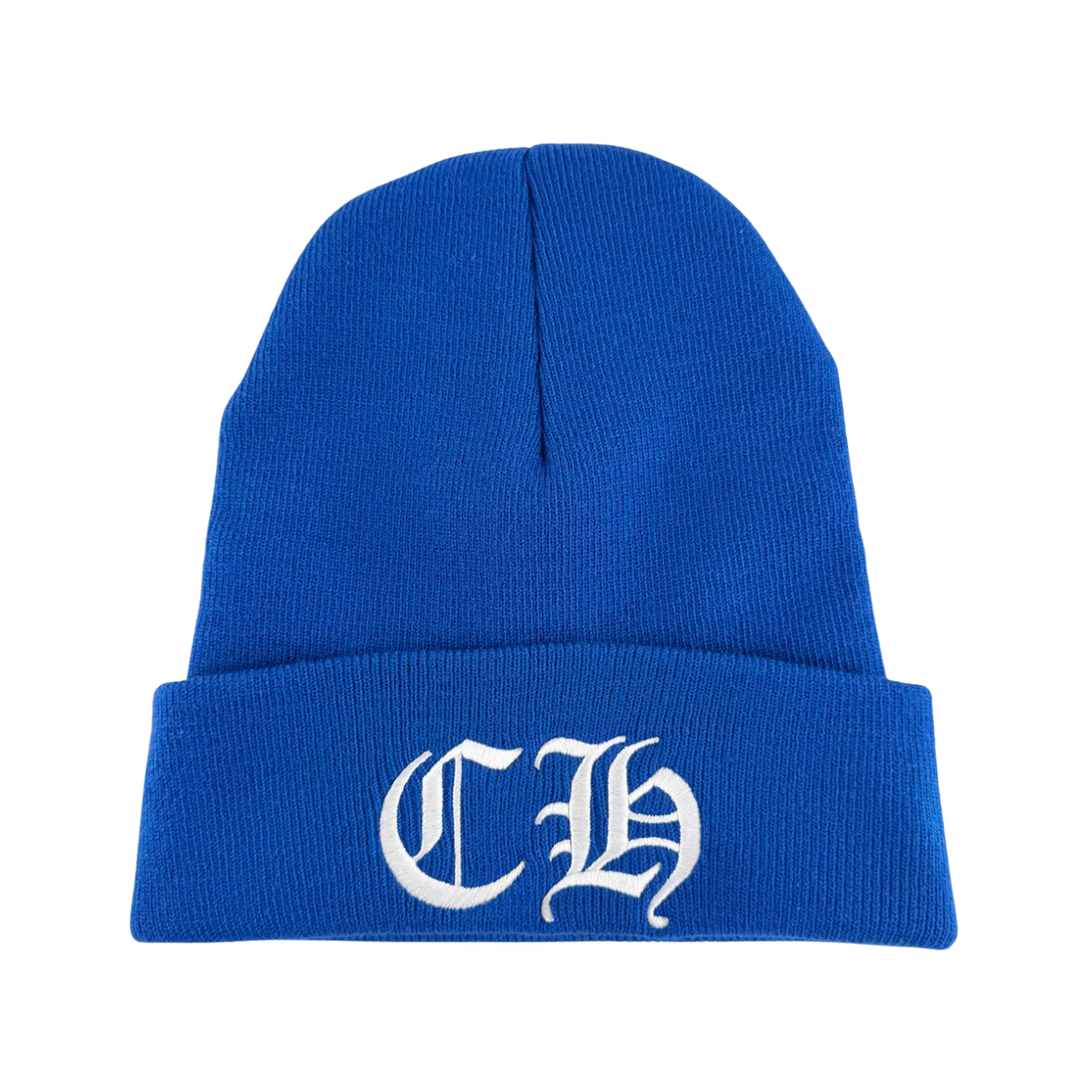 CHROME HEARTS BEANIE 'CH LOGO BLUE WHITE'