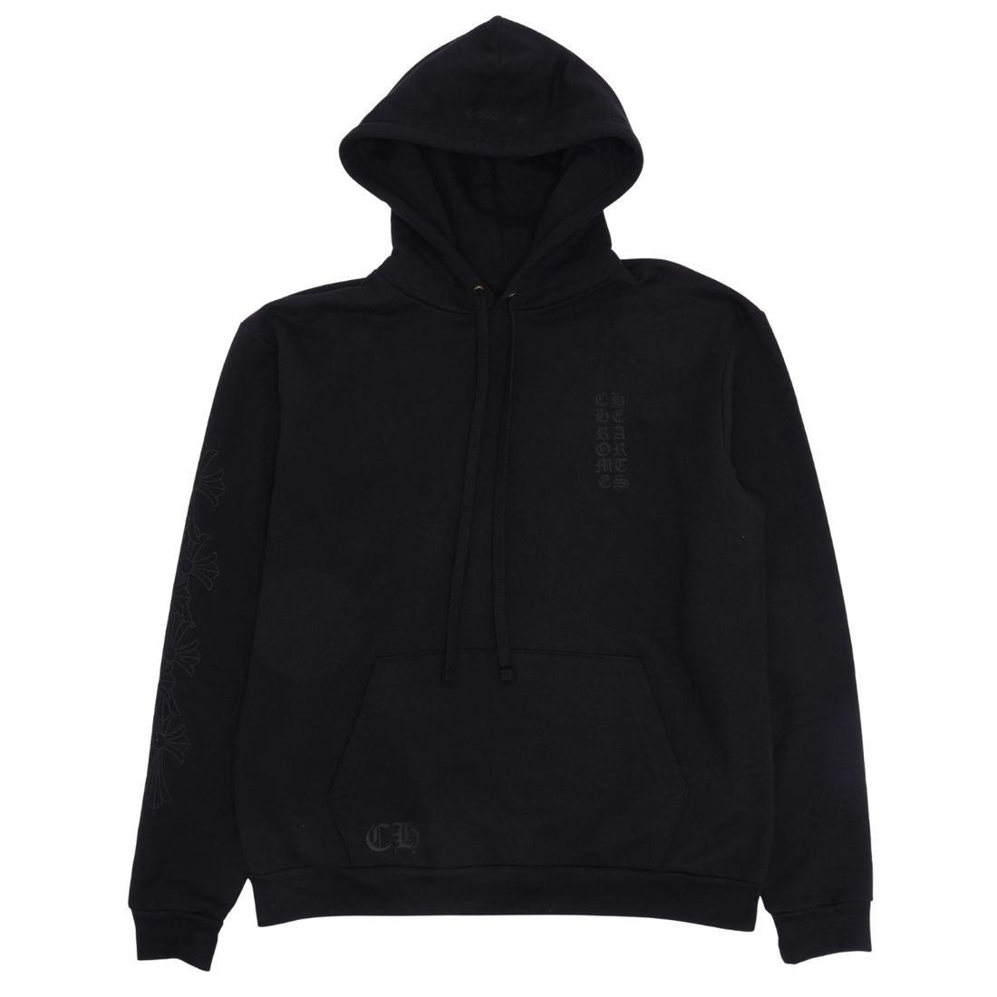CHROME HEARTS HOODIE 'MIAMI EXCLUSIVE CEMETARY VERTICAL LOGO BLACK'