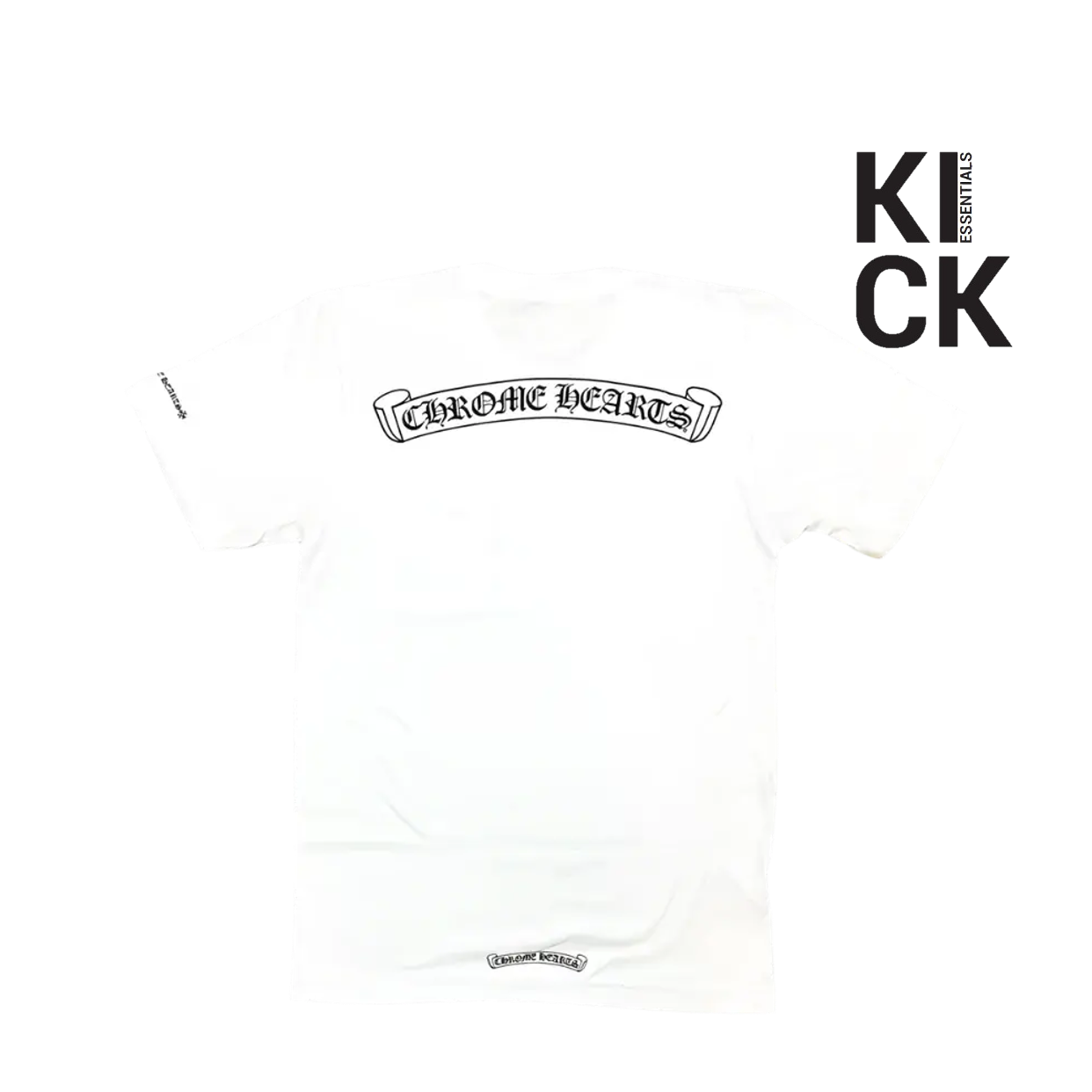 CHROME HEARTS TEE 'SCROLL LOGO POCKET WHITE'