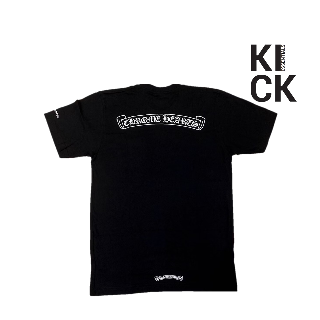 CHROME HEARTS TEE 'SCROLL LOGO POCKET BLACK'