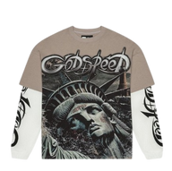 GODSPEED LONGSLEEVE 'SUNKEN LIBERTY 2 STONE GREY'