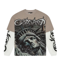 GODSPEED LONGSLEEVE 'SUNKEN LIBERTY 2 STONE GREY'