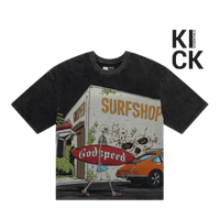 GODSPEED TEE 'SURF SHOP GREY WASH'