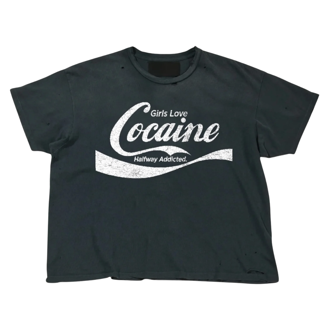 HALFWAY POINT TEE 'HALFWAY ADDICTED FADED BLACK'