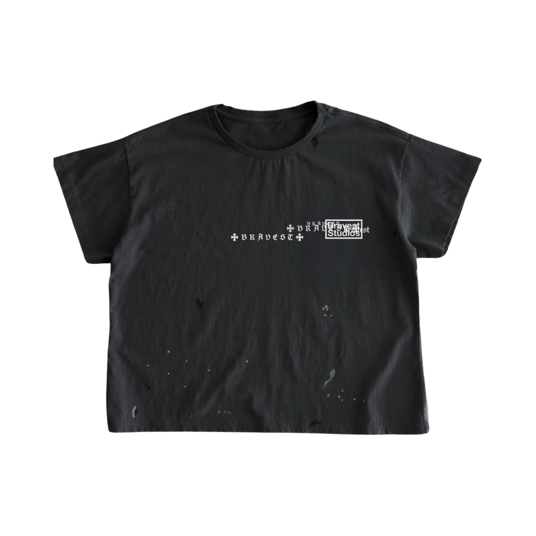 BRAVEST STUDIOS TEE 'LOGOS FADED VINTAGE BLACK'