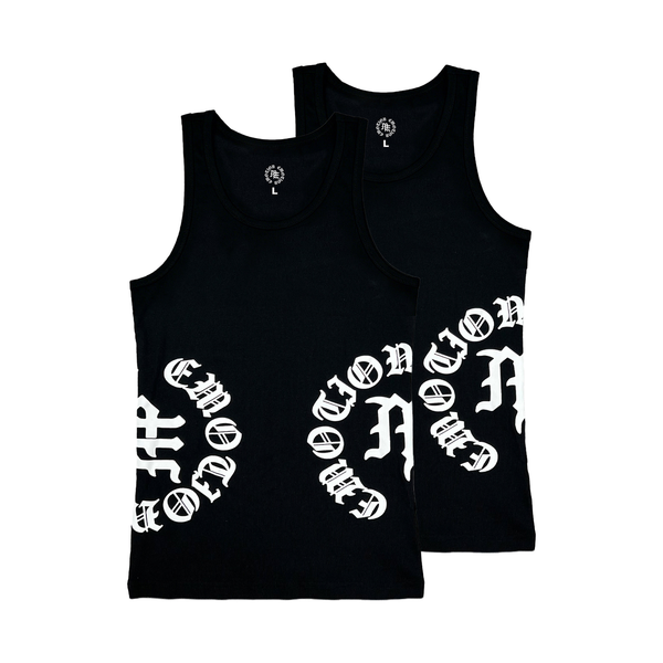 MIXED EMOTIONS TANK '2 PACK BLACK SCRIPT'