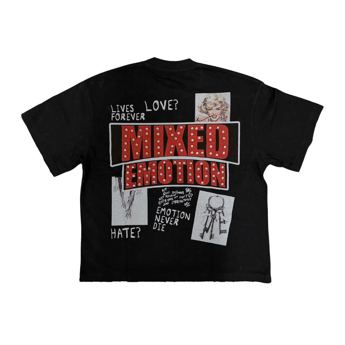 MIXED EMOTIONS TEE 'LOST IDENTITY BLACK'