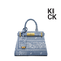 NDG PARIS BAG '250MM DENIM BANDANA'