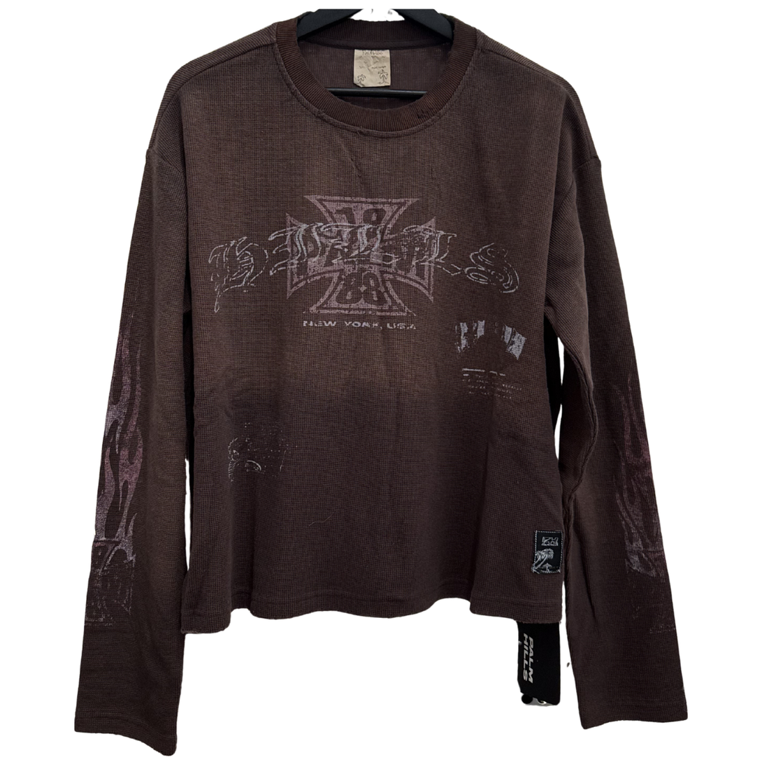 PALM HILLS LONGSLEEVE 'KNIT WAFFLE NEOPOLITAN'