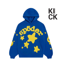 SPIDER HOODIE 'BELUGA BLUE YELLOW'