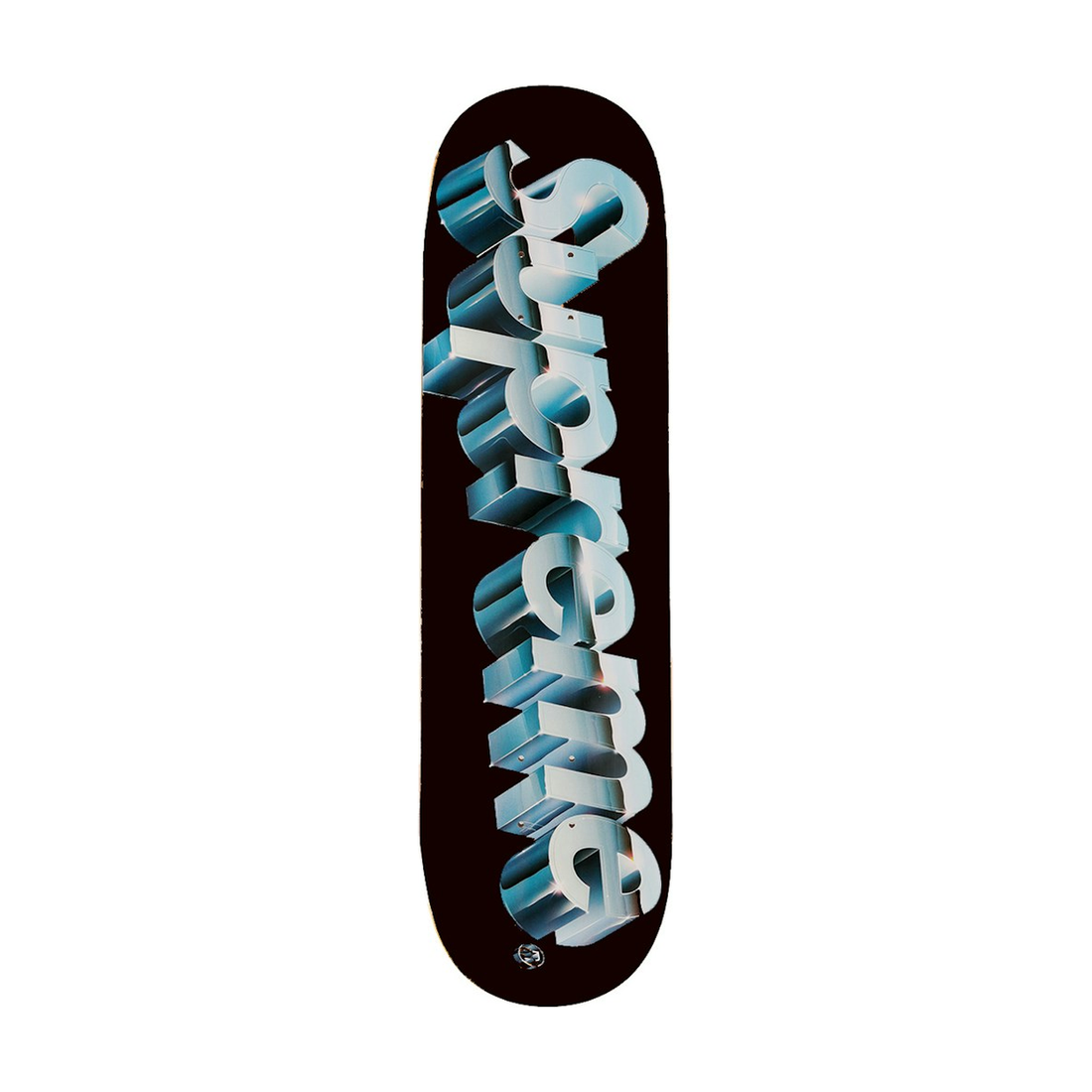 SUPREME SKATEBOARD 'CHROME LOGO BLACK'