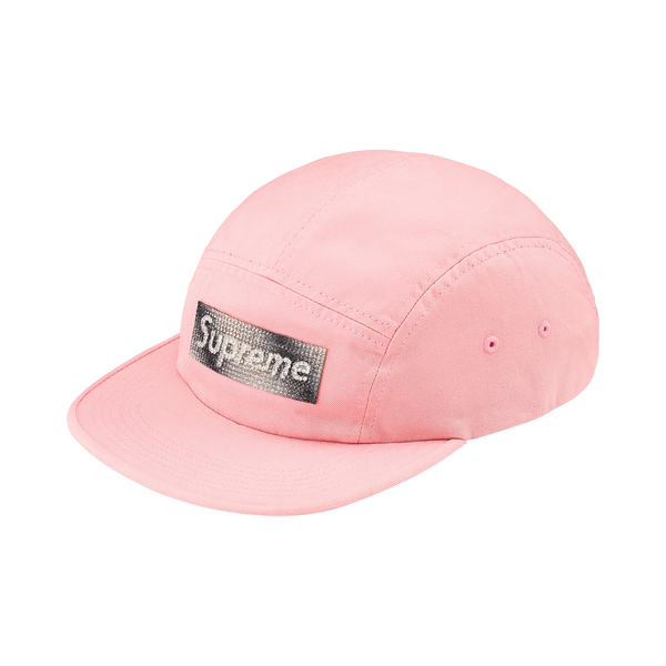 SUPREME CAP 'RHINESTONE LABEL CAMP PINK'