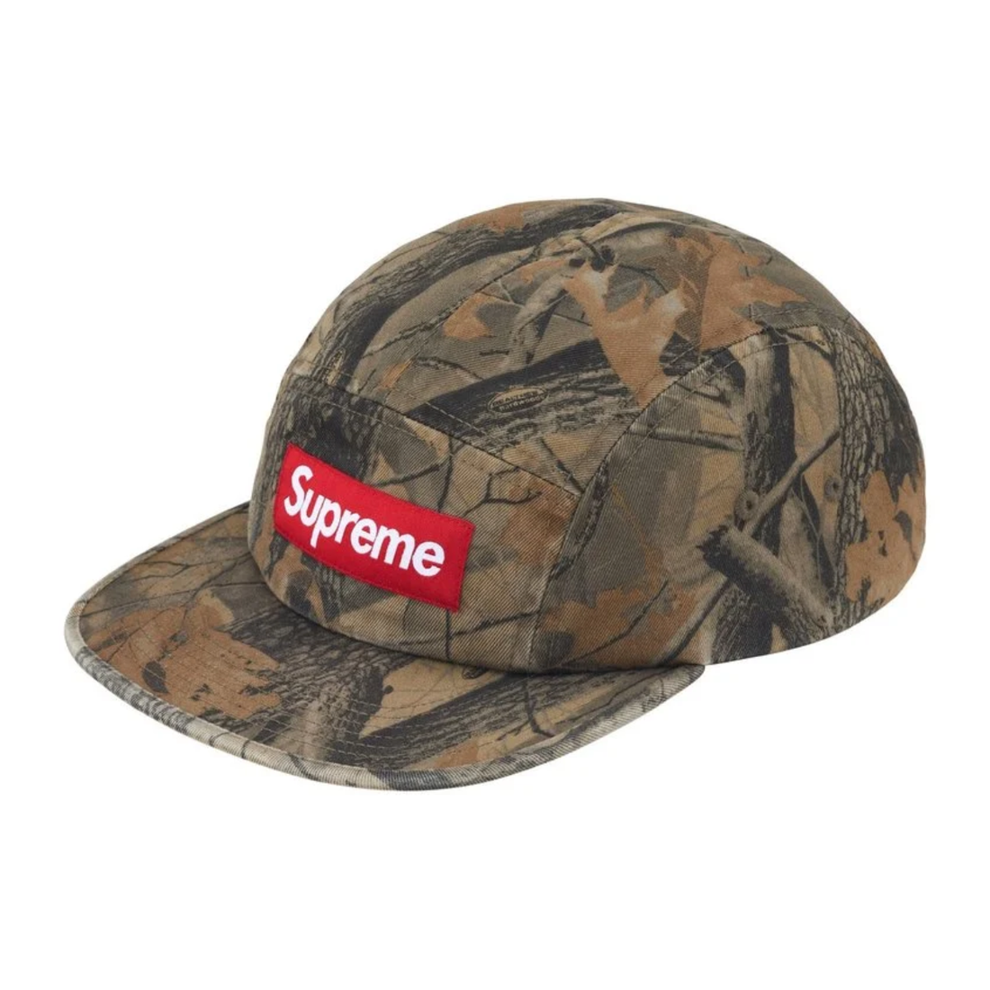 SUPREME CAP 'WASHED CHINO TWILL CAMP REALTREE HARDWOODS CAMO'