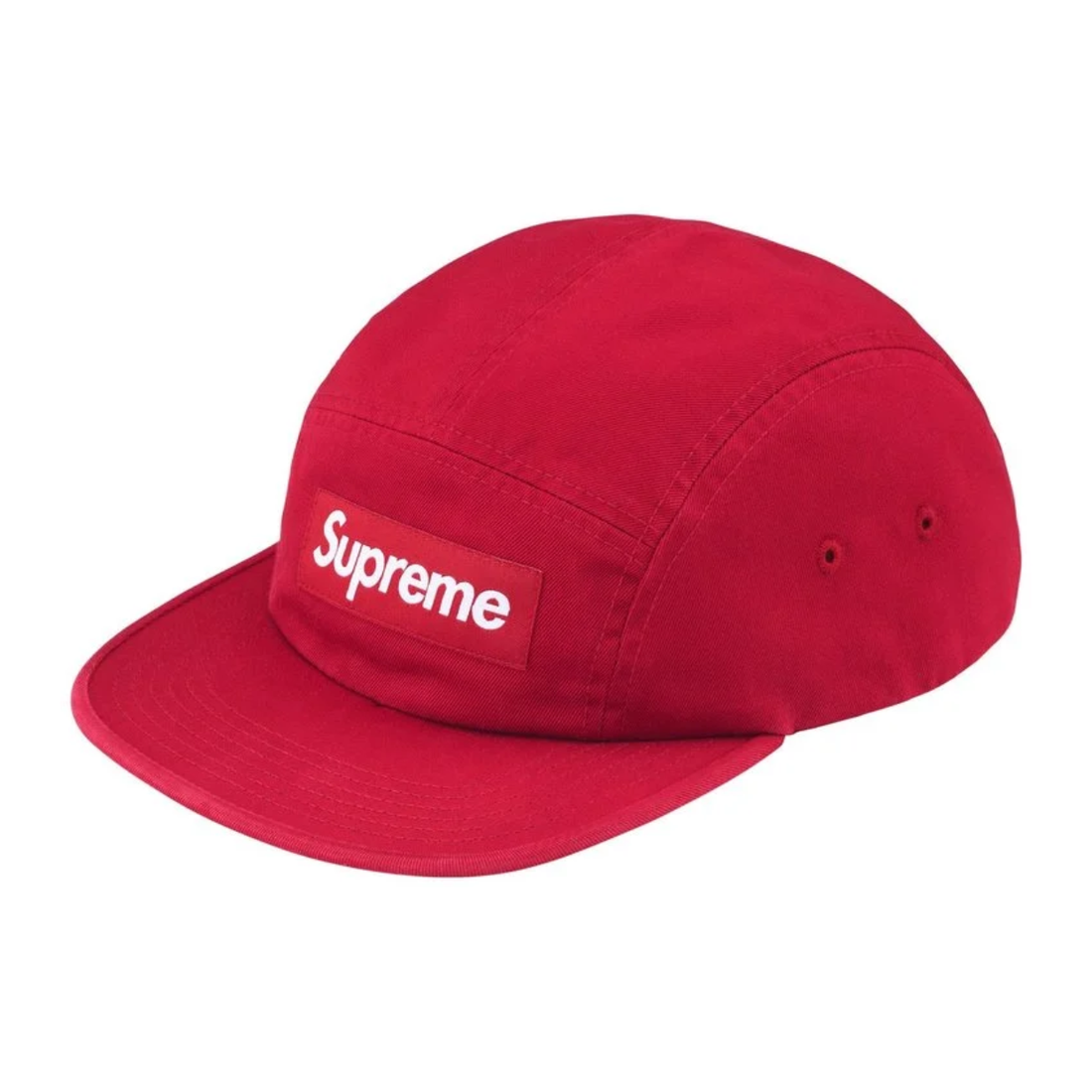 SUPREME CAP 'WASHED CHINO TWILL CAMP RED'