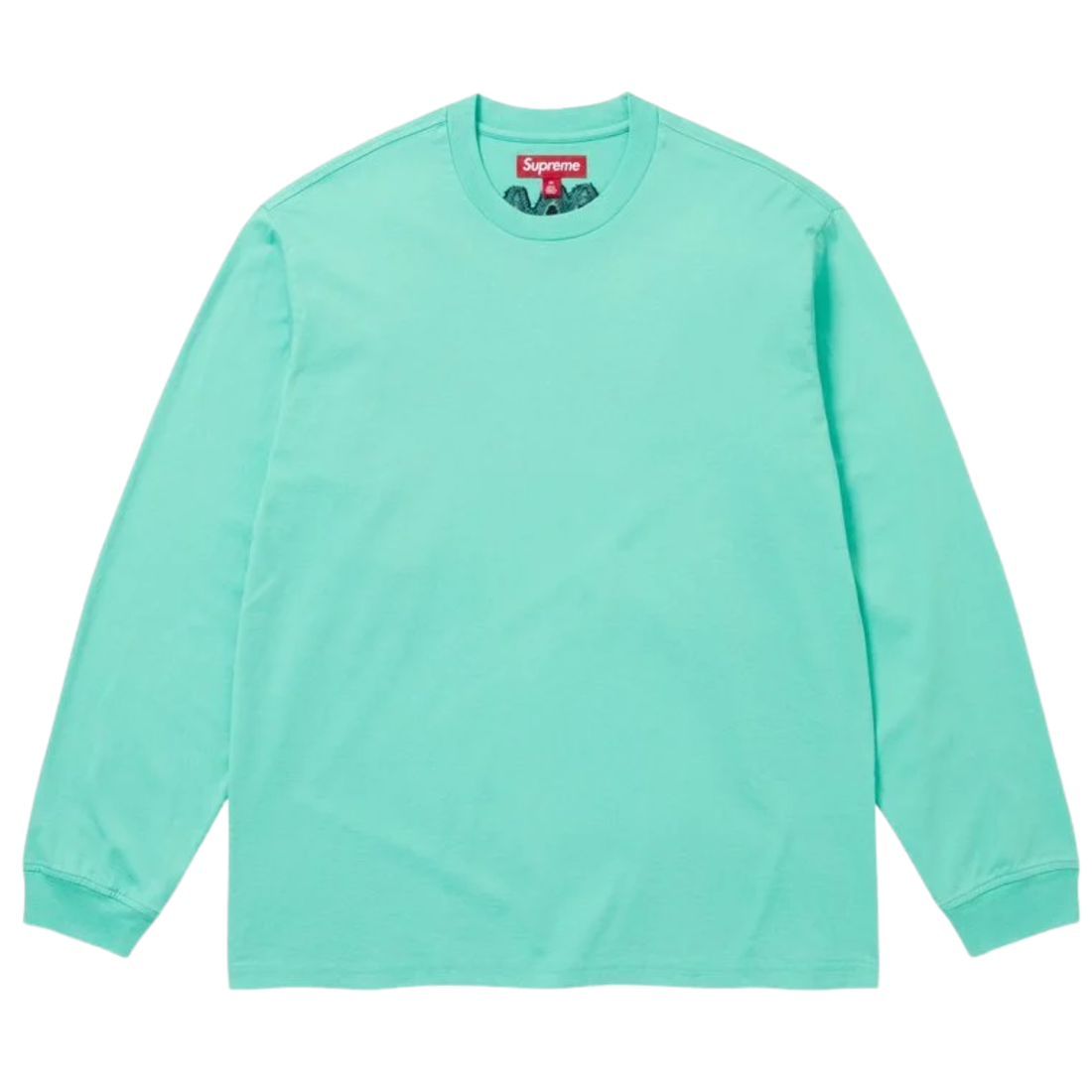 SUPREME LONGSLEEVE 'INTARSIA TEAL'