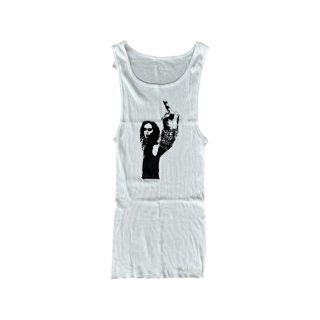 CHROME HEARTS TANK 'RICHARD STARK MIDDLE FINGER WHITE'