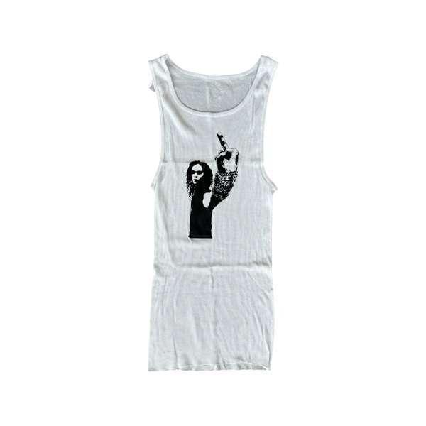 CHROME HEARTS TANK 'RICHARD STARK MIDDLE FINGER WHITE'