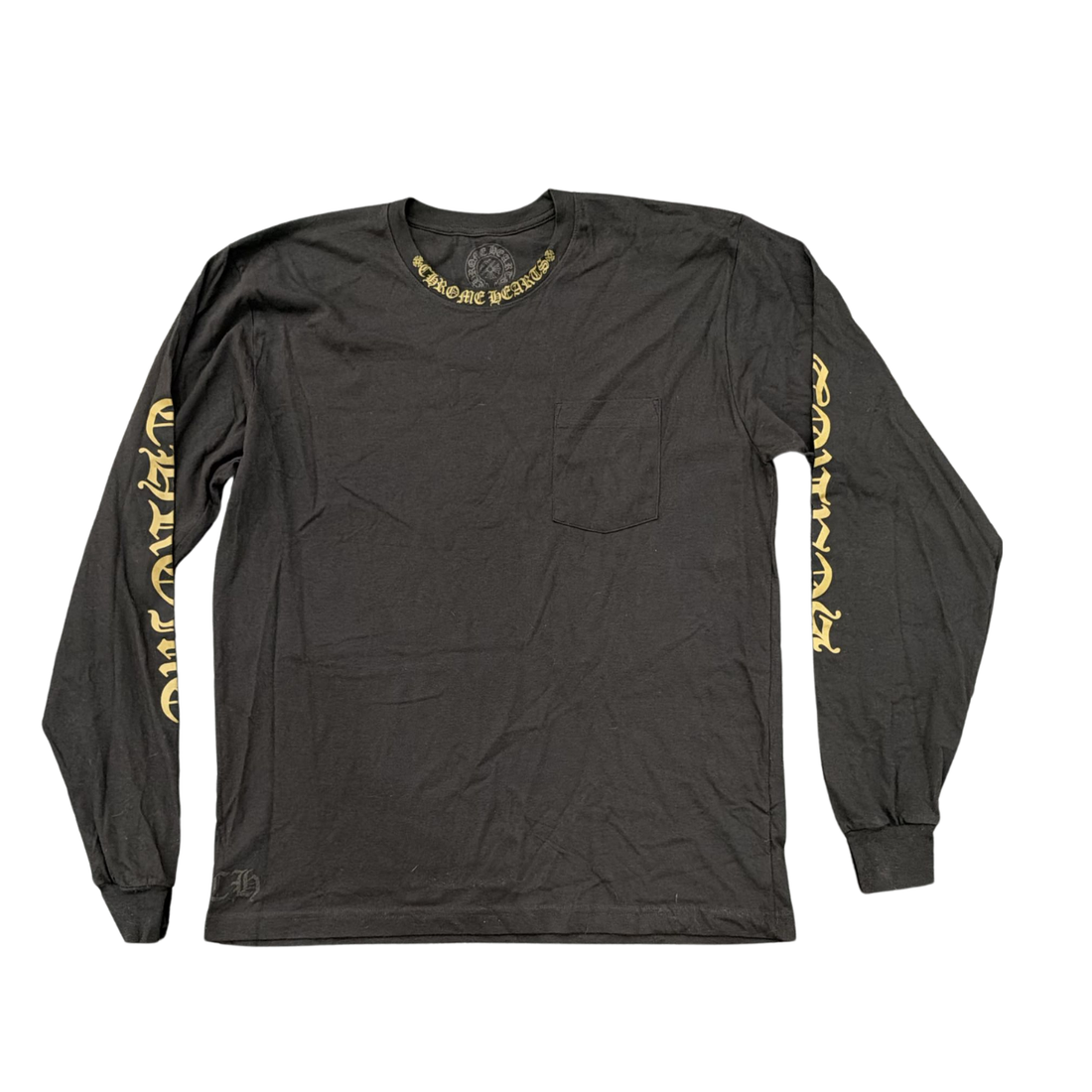 CHROME HEARTS LONG SLEEVE POCKET TEE 'BLACK ARMY GREEN'