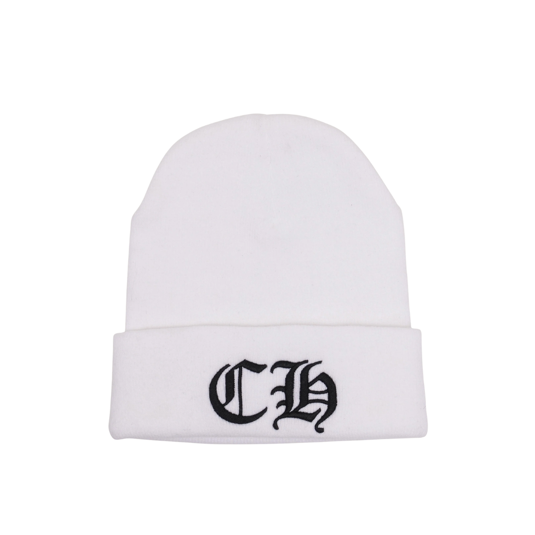 CHROME HEARTS BEANIE 'CH LOGO WHITE BLACK'