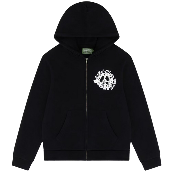 DENIM TEARS ZIP HOODIE 'UNIVERSITY BLACK'