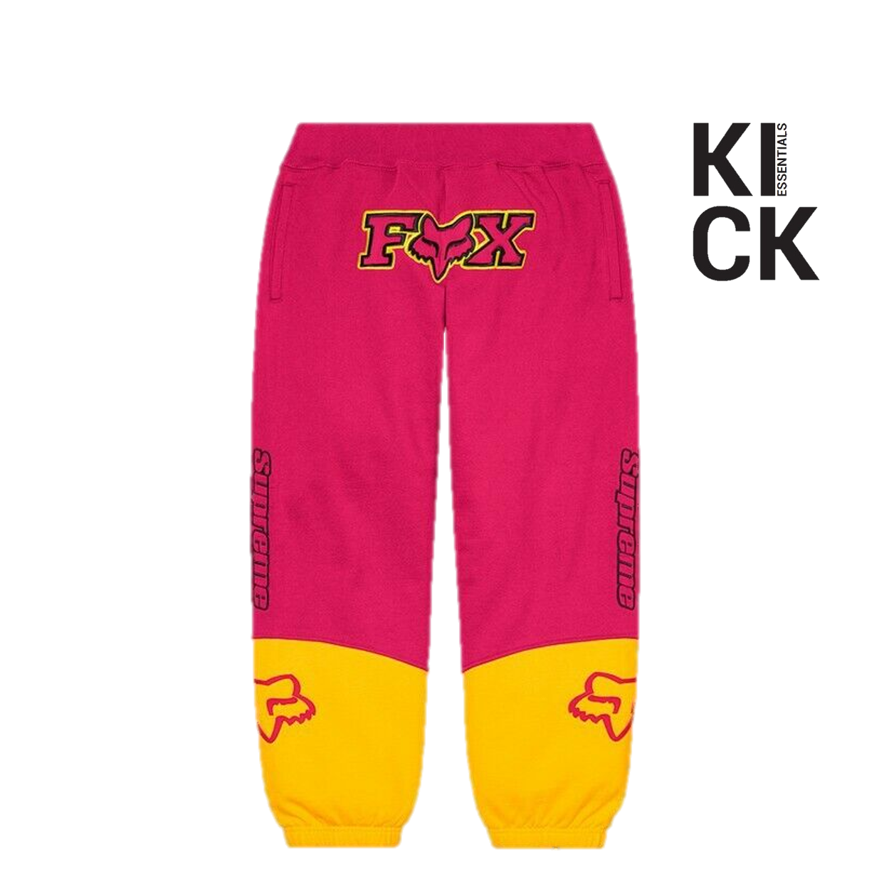 SUPREME PANT 'FOX RACING PINK YELLOW'