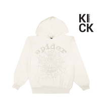 SPIDER HOODIE 'WHITE RHINESTONE'