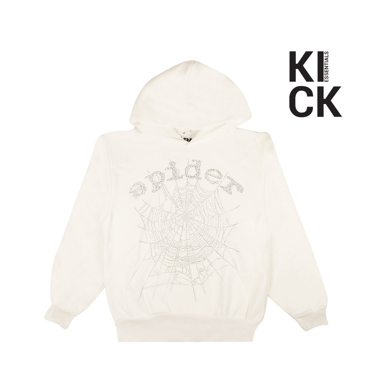 SPIDER HOODIE 'WHITE RHINESTONE'