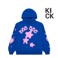 SPIDER HOODIE 'BELUGA BLUE PINK'