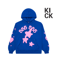 SPIDER HOODIE 'BELUGA BLUE PINK'