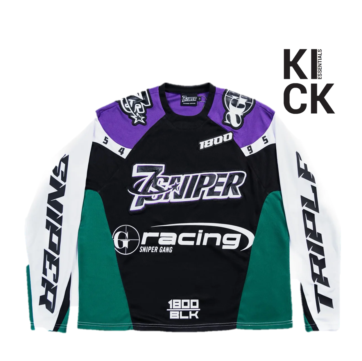 TRIPLE SEVEN LONGSLEEVE 'PURPLE BLACK JERSEY'