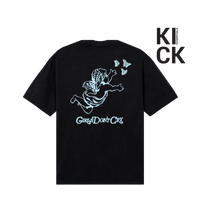 GIRLS DONT CRY TEE 'VINTAGE BLACK LIGHT BLUE'