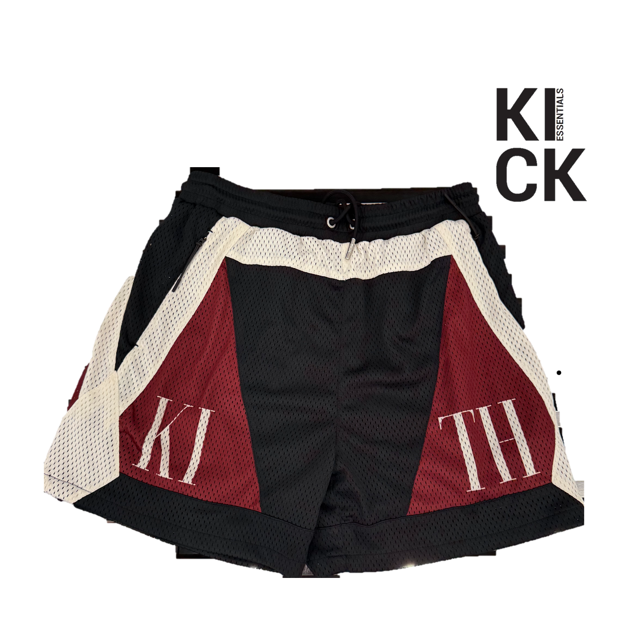 KITH SHORTS 'MESH TURBO BLACK BURGUNDY'