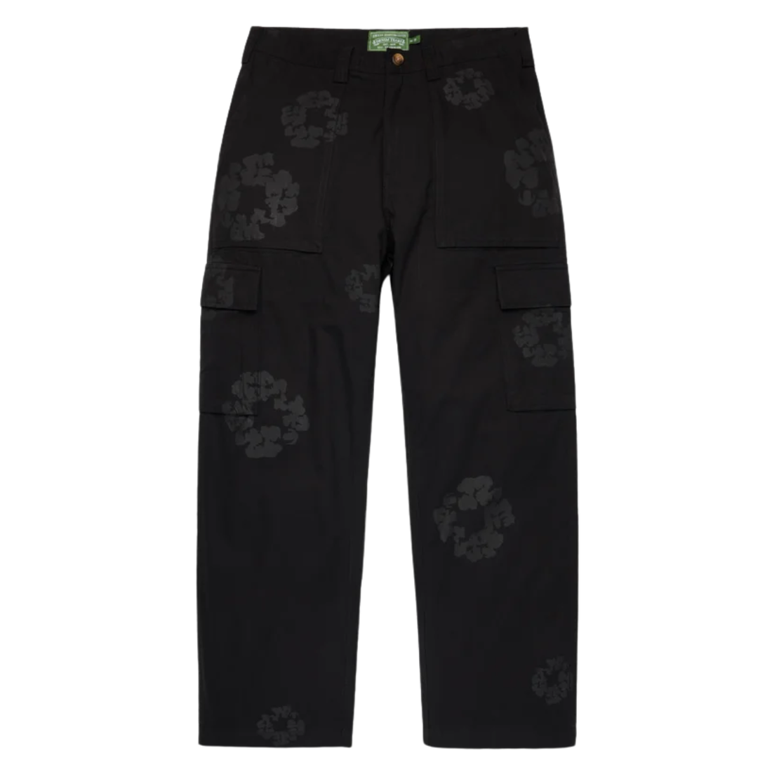 DENIM TEARS PANT 'CARGO MONO WREATH BLACK'