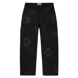 DENIM TEARS PANT 'CARGO MONO WREATH BLACK'