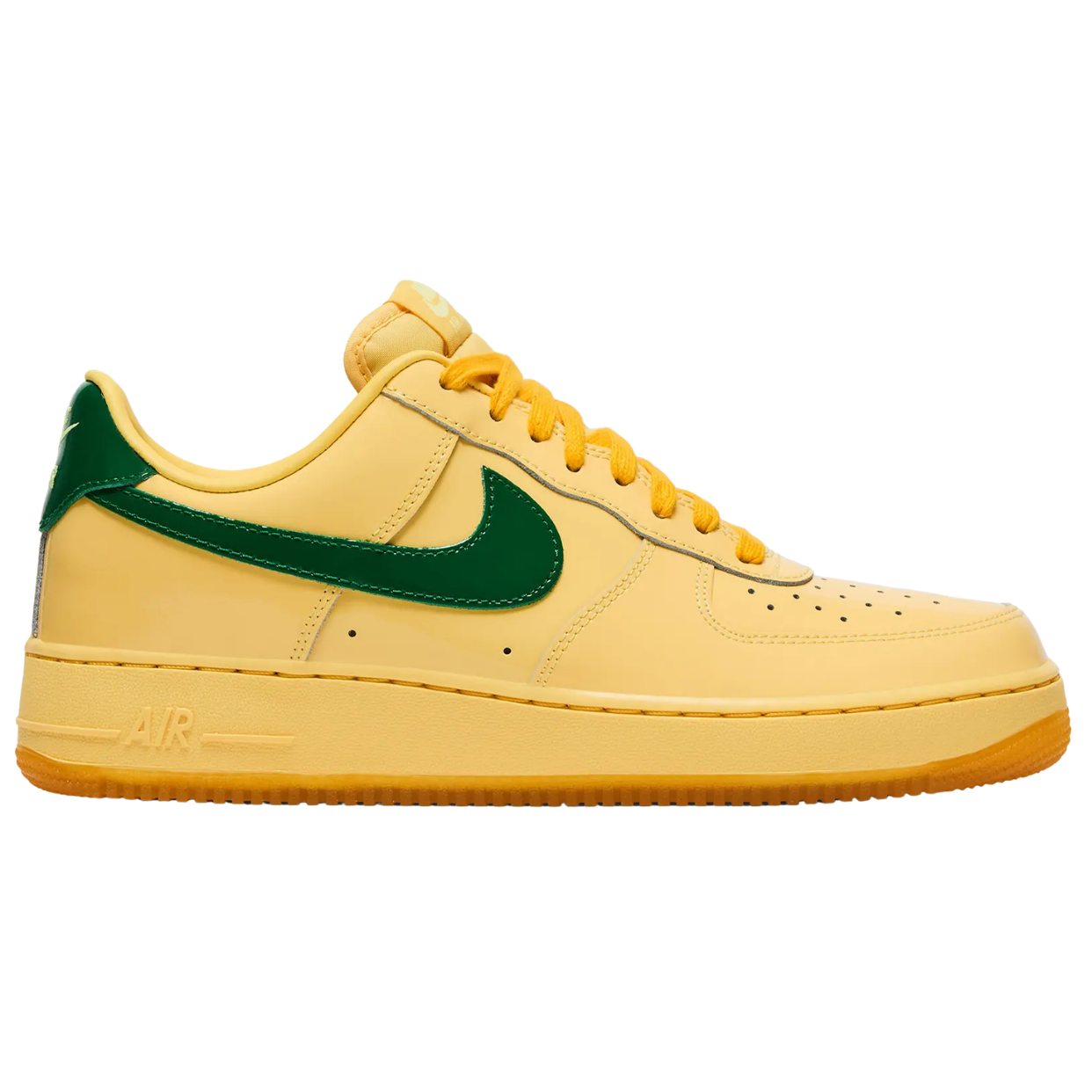 NIKE AIR FORCE 1 LOW 'PATENT LEATHER TOPAZ GOLD PINE GREEN'
