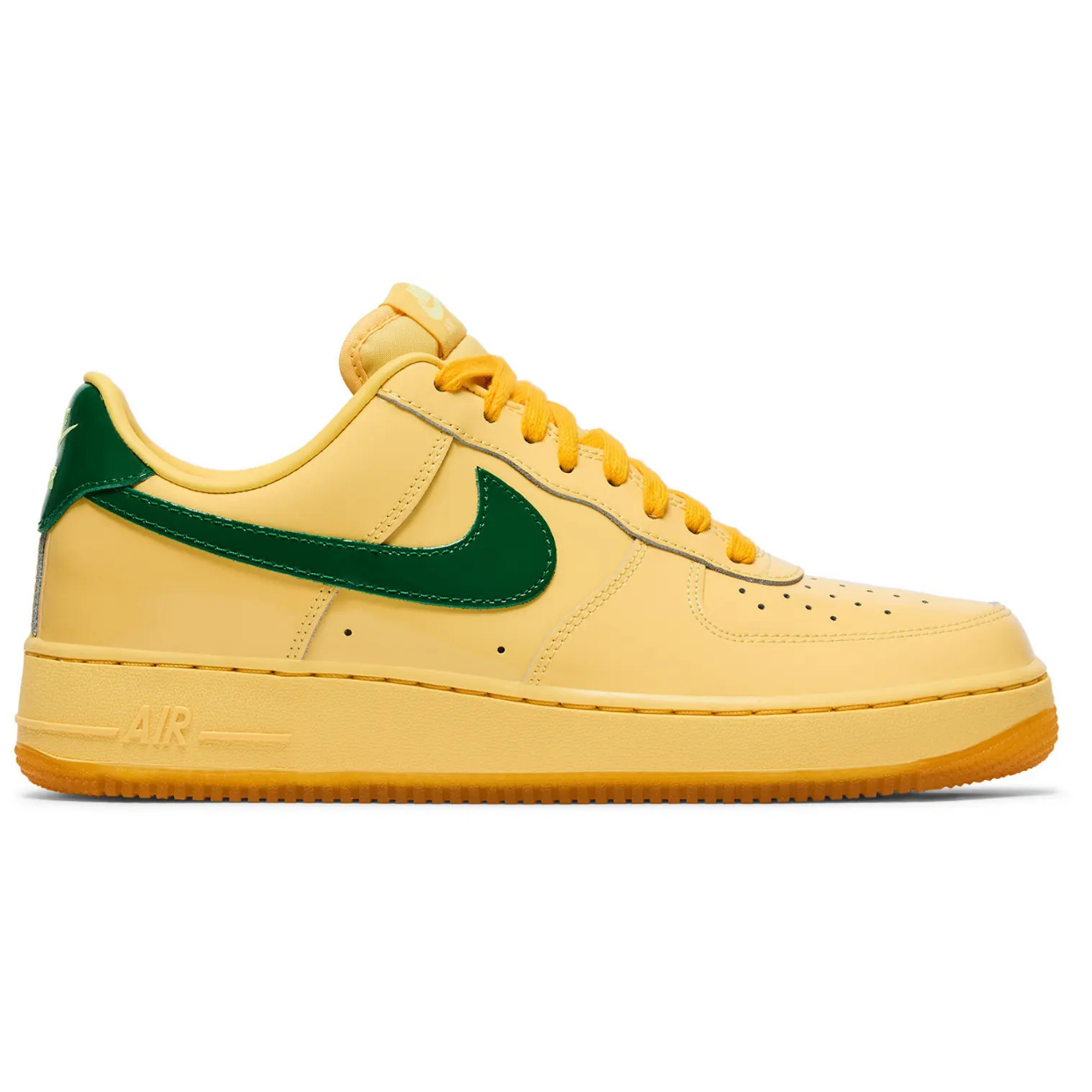 NIKE AIR FORCE 1 LOW 'PATENT LEATHER TOPAZ GOLD PINE GREEN'
