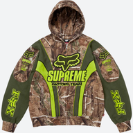 SUPREME HOODIE 'ZIP UP FOX RACING REALTREE CAMO'
