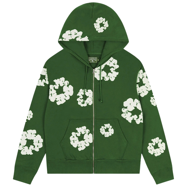DENIM TEARS ZIP HOODIE 'GREEN'
