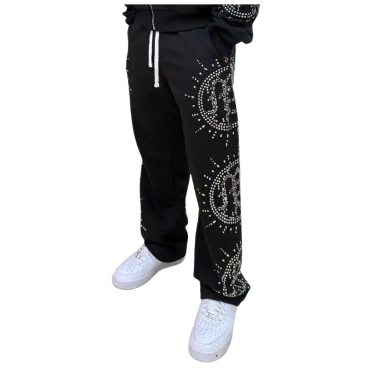 MIXED EMOTIONS PANT 'ECLIPSE BLACK RHINESTONE'