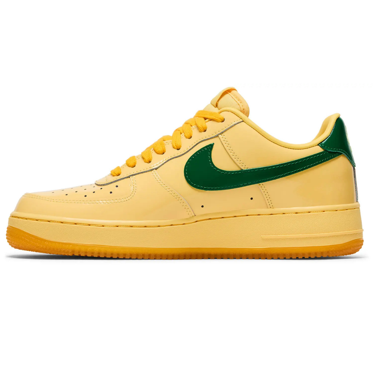 NIKE AIR FORCE 1 LOW 'PATENT LEATHER TOPAZ GOLD PINE GREEN'