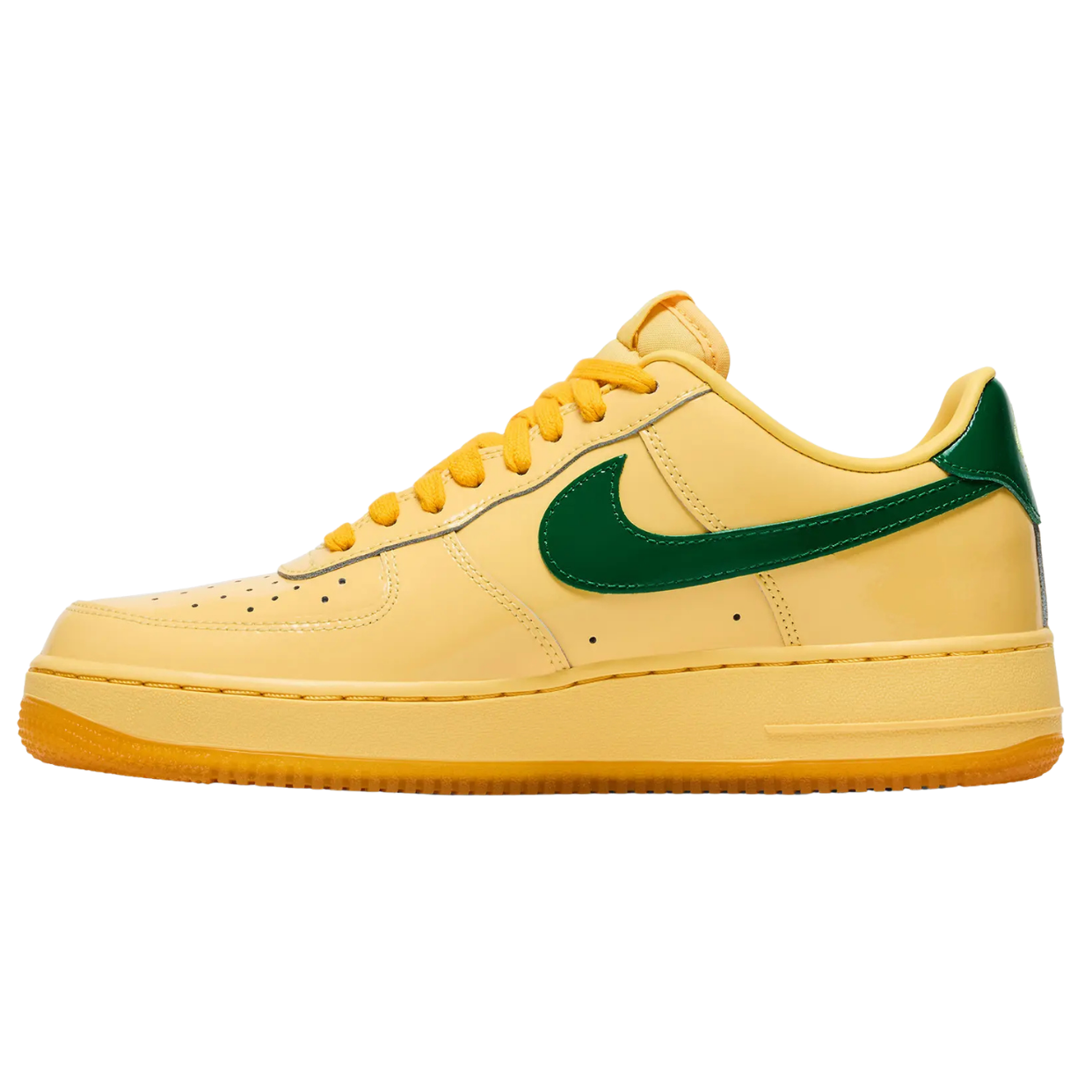 NIKE AIR FORCE 1 LOW 'PATENT LEATHER TOPAZ GOLD PINE GREEN'