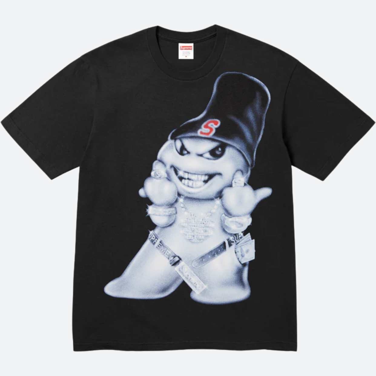SUPREME TEE 'SNOWMAN BLACK'
