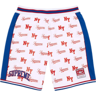 SUPREME SHORT 'MITCHELL & NESS MONOGRAM BASKETBALL WHITE'
