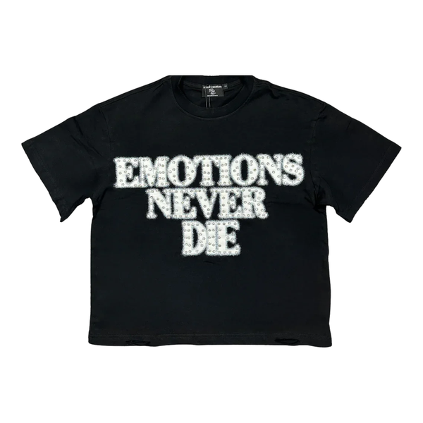 MIXED EMOTIONS TEE 'END RHINESTONE BLACK'