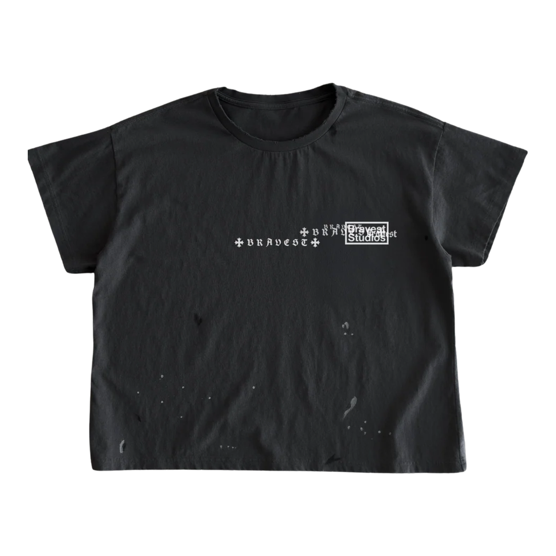 BRAVEST STUDIOS TEE 'LOGOS FADED VINTAGE BLACK'