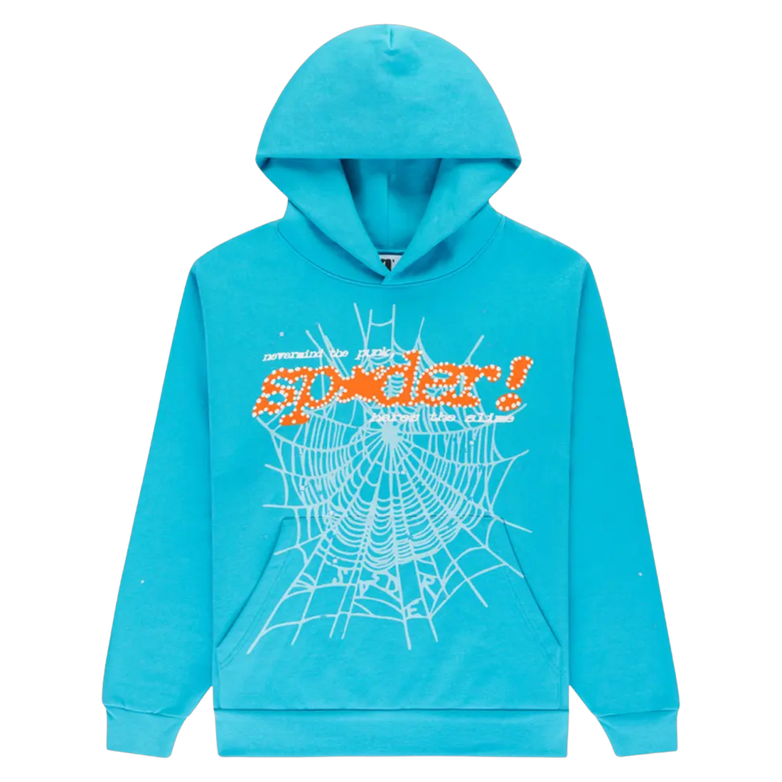 SP5DER HOODIE 'PUNK V2 CYAN'