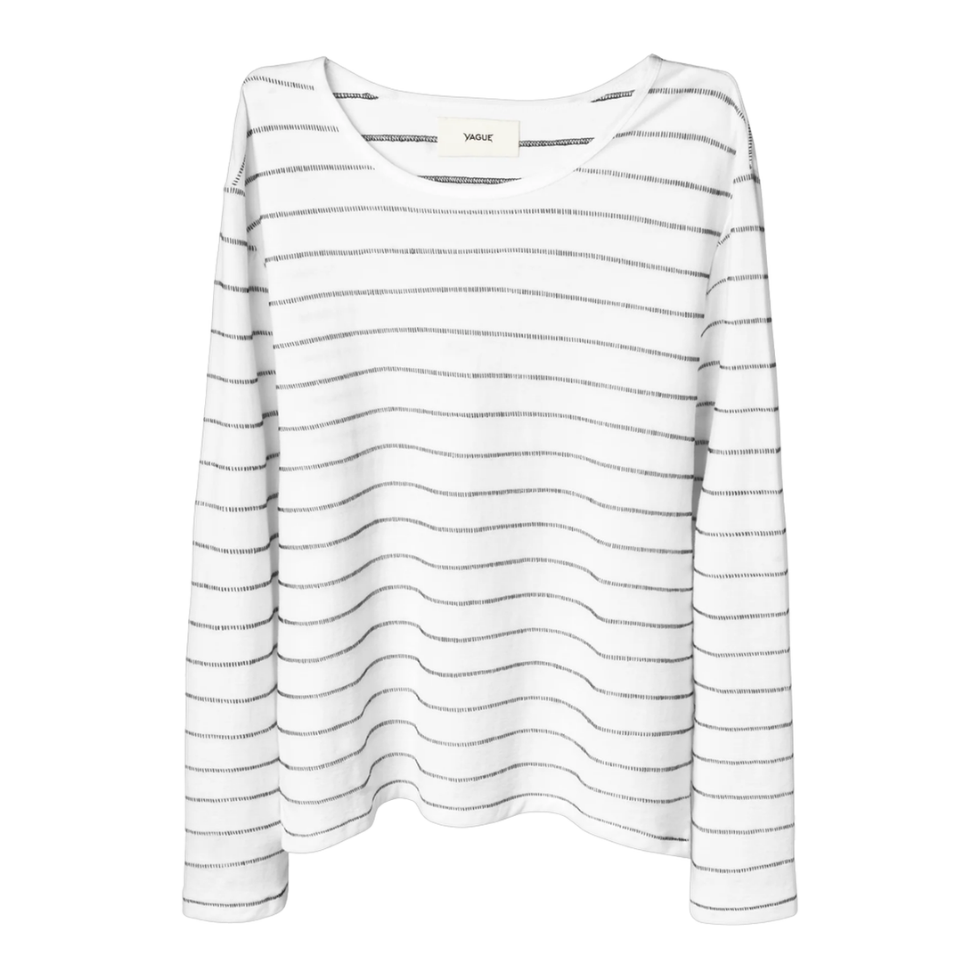VAGUE STUDIOS LONGSLEEVE 'SINGLE STITCH STRIPED WHITE'